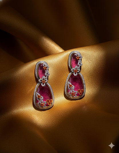 💎Amethyst Bloom Earrings – The Poetry of Purple Elegance